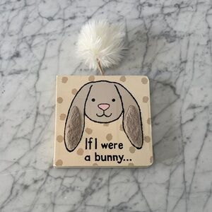 Jellycat “If I Were a Bunny” Beige Bunny Book with Fluffy Tail